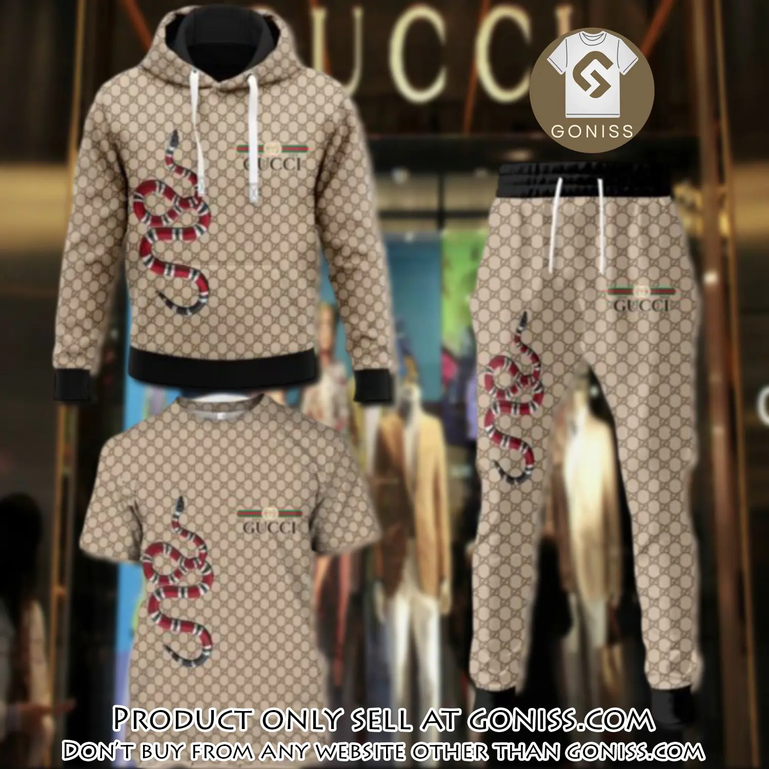 Gucci luxury brand combo tshirt hoodie long pants set trending 24 outfit sport lcs1035 gn0105415
